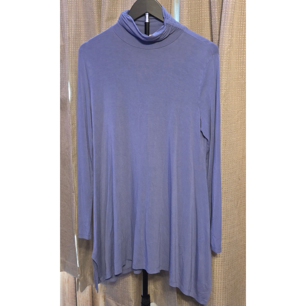Soft Surroundings Long Sleeve Turtleneck Tunic Dress‎ Women's Size Medium Purple